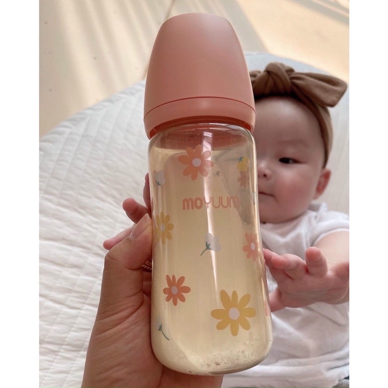 Bình Sữa Moyuum Hoa Cúc Hồng - Daisy Limited Edition 2022 Hàn Quốc size 170ml/ 270ml