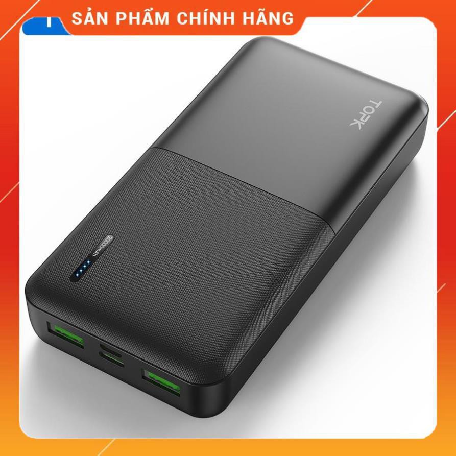 Sạc Dự Phòng TOPK I2009 20000mAh Cổng USB Kép Thiết Kế Nhỏ Gọn Tiện Lợi Cho Xiaomi Samsung iPhone