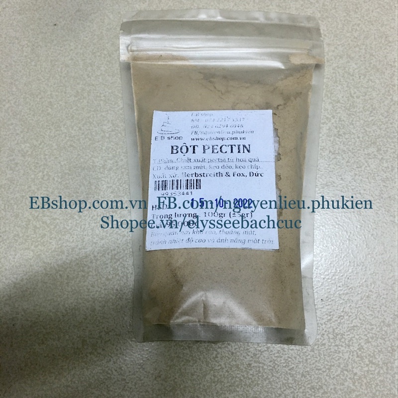 Bột PECTIN làm kẹo dẻo gói 20gr/100gr