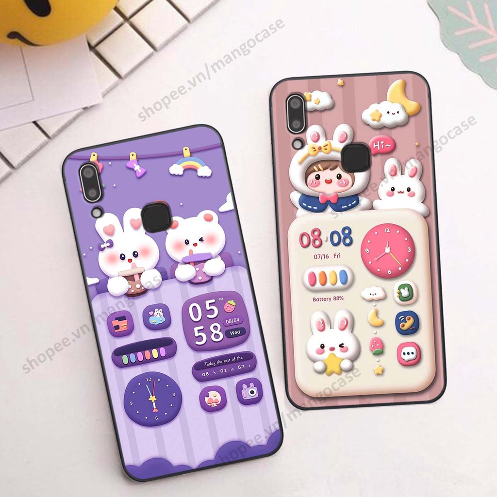 Ốp lưng Vivo Y91 / Y91c / Y93 / Y95 hình gấu, thỏ, đồng hồ cute dễ thương