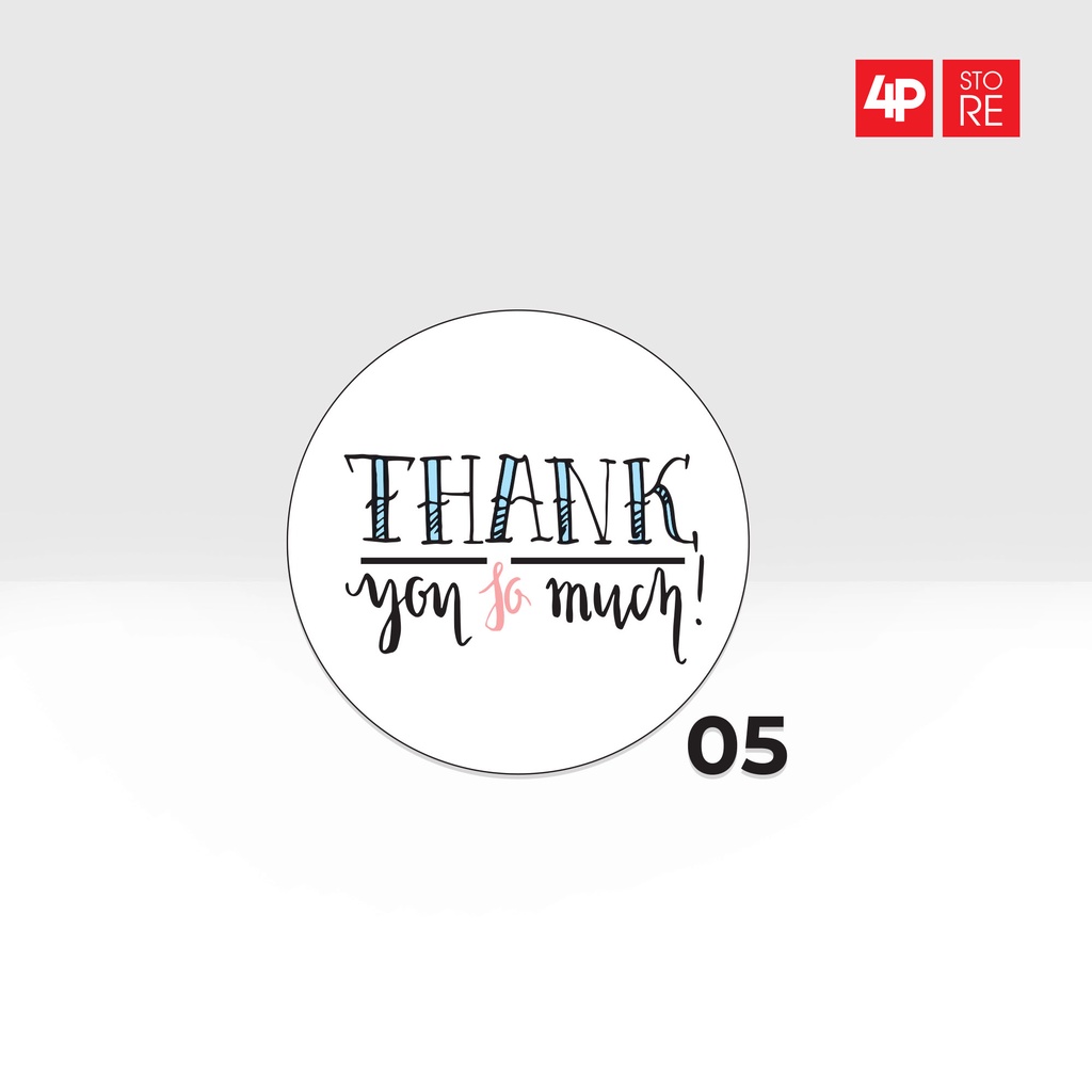 50 CÁI DECAL THANK YOU 3CM  - PHONG CÁCH TỐI GIẢN - HỎA TỐC