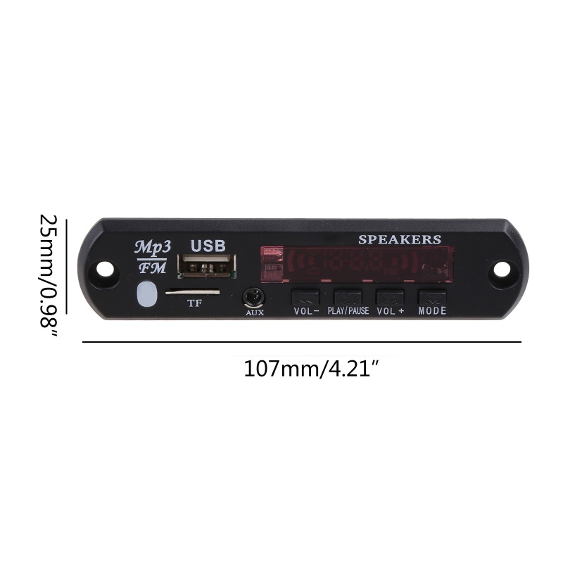 Mô Đun Giải Mã WMA Không Dây Bluetooth USB TF FM Radio MP3 Cho Xe Hơi Kèm Điều Khiển Từ Xa