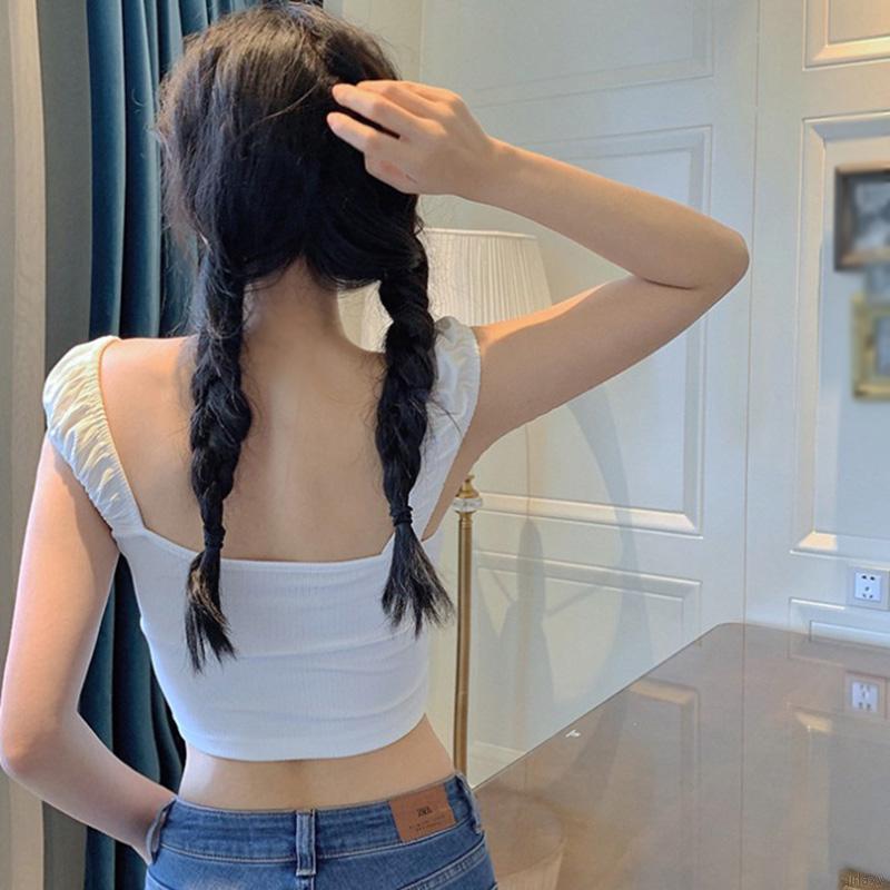 Áo Dệt Kim Tay Ngắn Trễ Vai Thời Trang Hàn Quốc Dành Cho Nữ