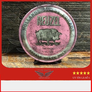 Sáp vuốt tóc nam reuzel pink greasy heavy hold pomade - pomade gốc dầu lợn hồng - 113gram