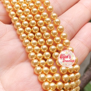 Hạt Pha Lê Ngọc Trai Swarovski 5810 - Size 4mm và 6mm - Màu Gold