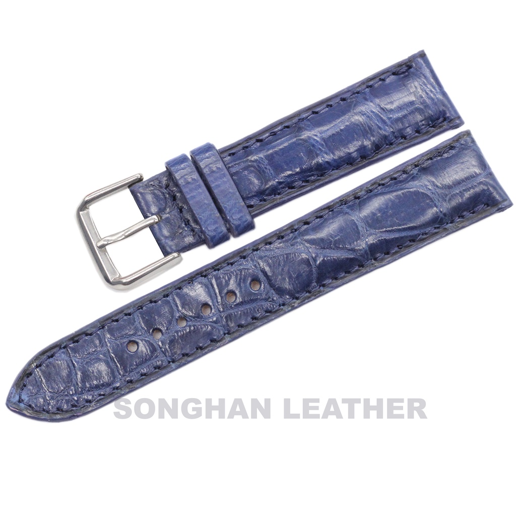 Dây Da Đồng Hồ Cá Sấu Songhan Leather WT08.Dây Da Đủ Size Gắn Chốt Thông Minh+Khóa Kim.BH 6 Tháng