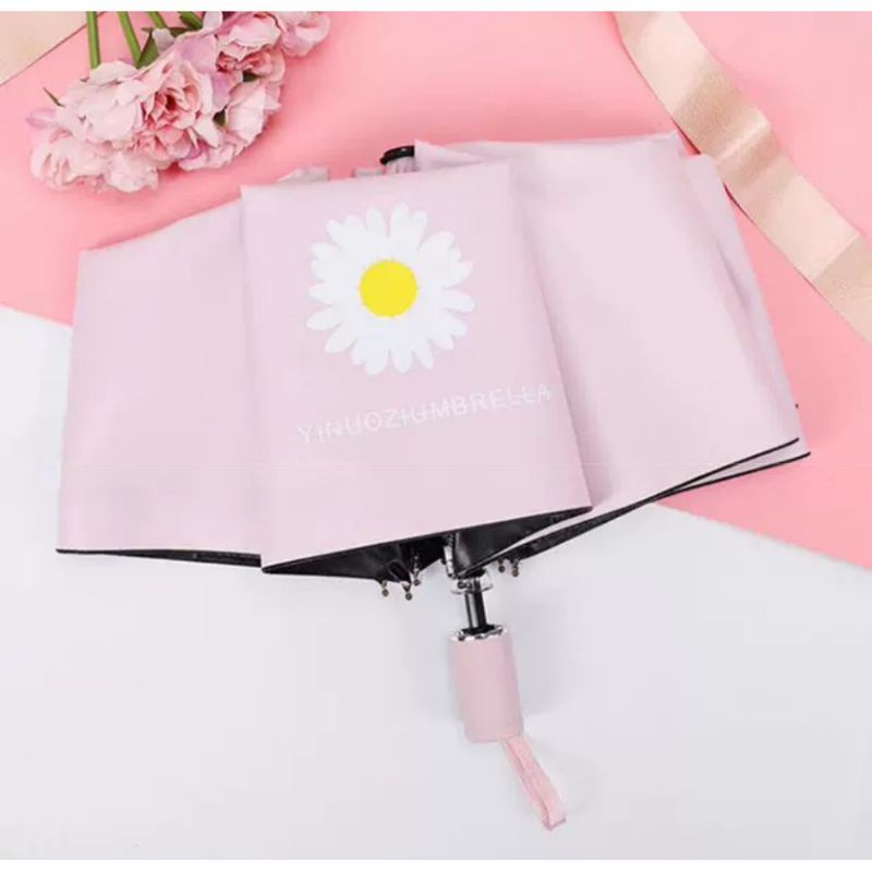 [Chống Tia UV] Ô Dù Hoa Cúc Đi Mưa Đi Nắng Gọn Nhẹ