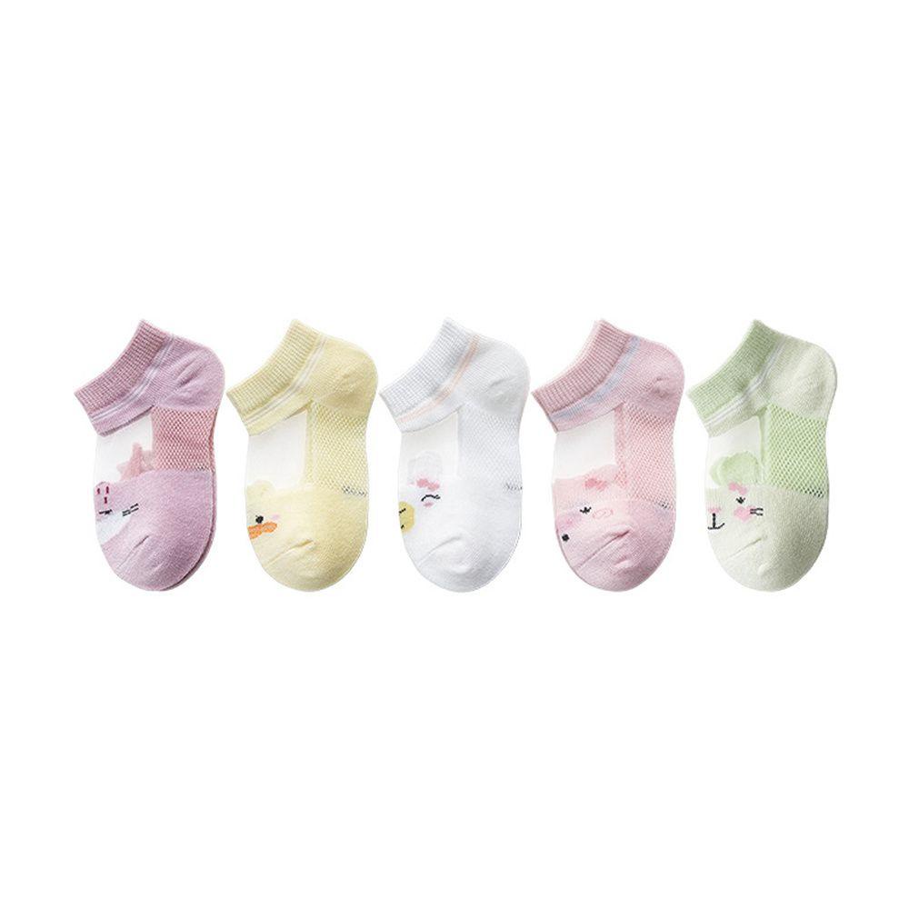 Set 5 Đôi Vớ Cotton Siêu Mỏng Mềm Mại Cho Bé 0-5 Tuổi