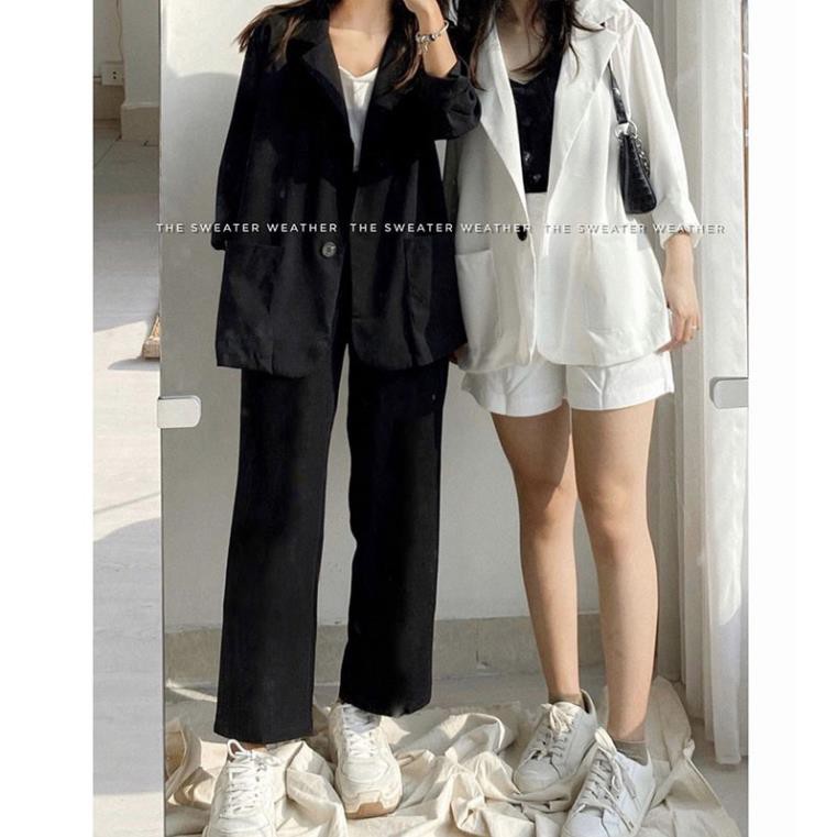 Áo Vest Trơn Voan Mỏng- Áo Blazer Voan Dài Tay M855 -TTQC168 | BigBuy360 - bigbuy360.vn
