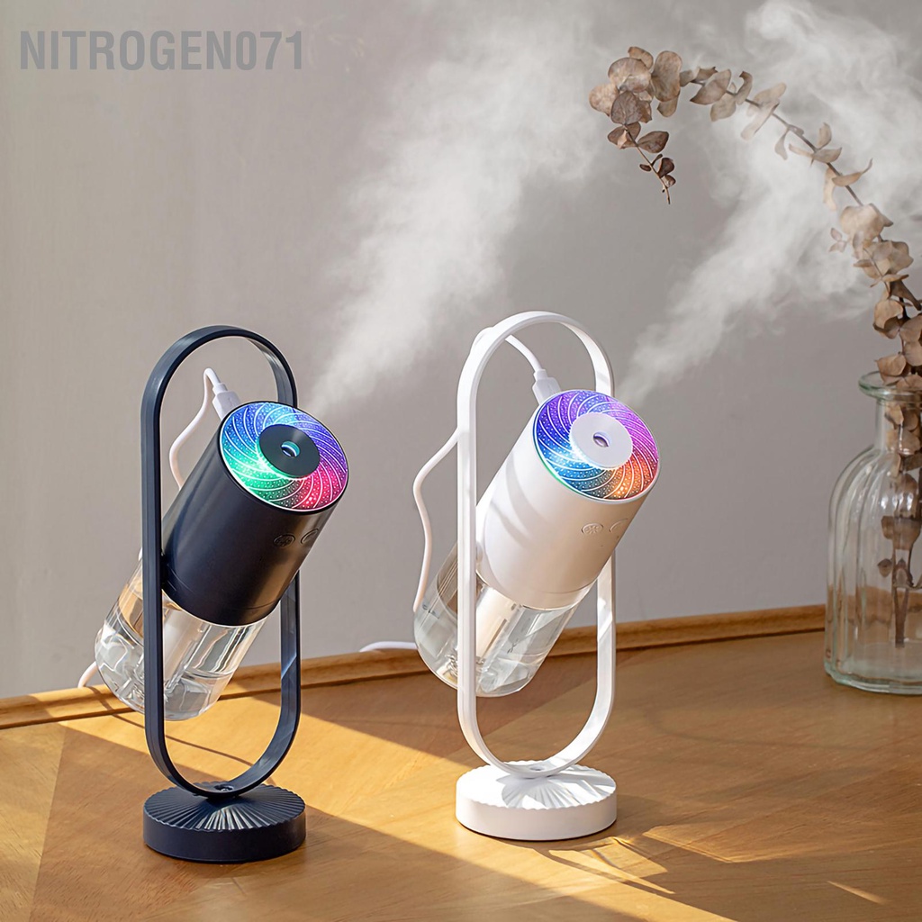 Nitrogen071 Nitrogen071 Máy tạo độ ẩm không dây 360 Phun sương mịn có ồn thấp Sạc qua USB với đèn chiếu cho văn phòng ô tô tại nhà