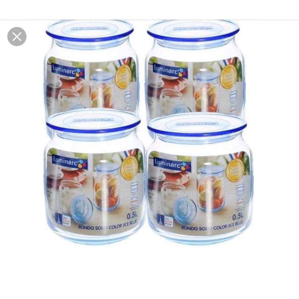 Sét 4 hũ thủy tinh luminarc 500ml