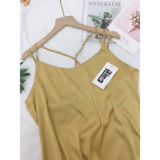 Áo dây chéo basic sơi mảnh vải lụa satin cao cấp nhiều màu