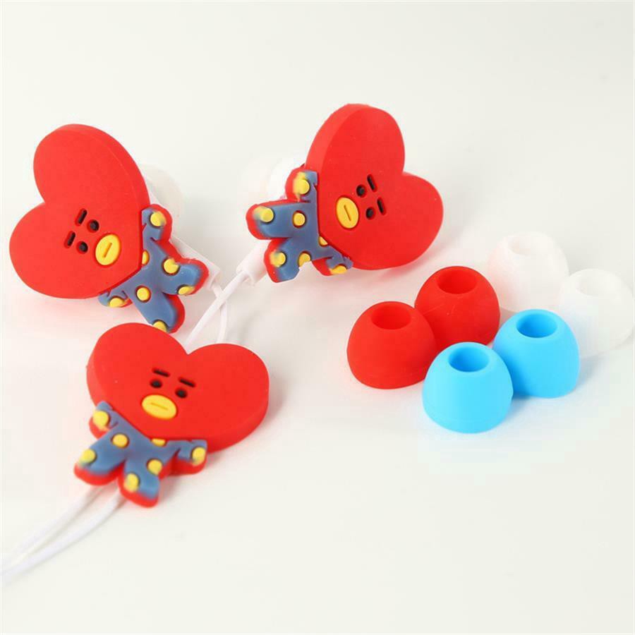 Sale 70% Tai nghe nhét tai 3.5mm thiết kế phong cách nhóm nhạc BTS BT21 KPOP, TATA Giá gốc 47,000 đ - 89B26