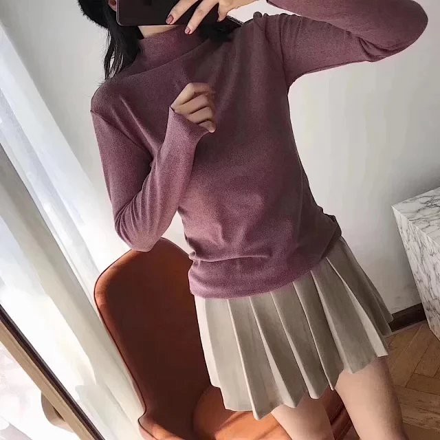 Áo Giữ Nhiệt Nữ , Áo Giữ Nhiệt Cổ 3 Phân Xuất Nhật Motie ( Túi Zip - Áo Giữ Nhiệt