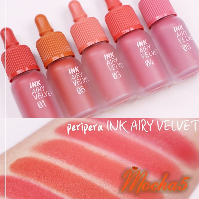 Son kem Peripera INK AIRY Velvet Tint lì nhẹ môi Hàn Quốc 2019 4g