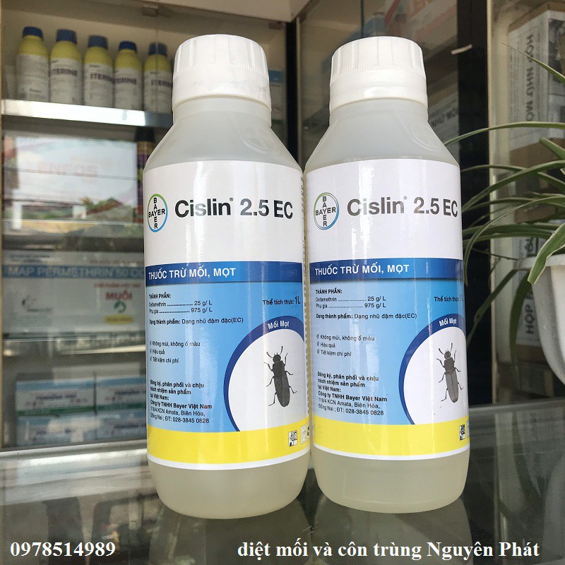 Thuốc diệt Mọt - Mối Cislin 2.5 EC (1 lít), thuốc diệt mối mọt của Đức