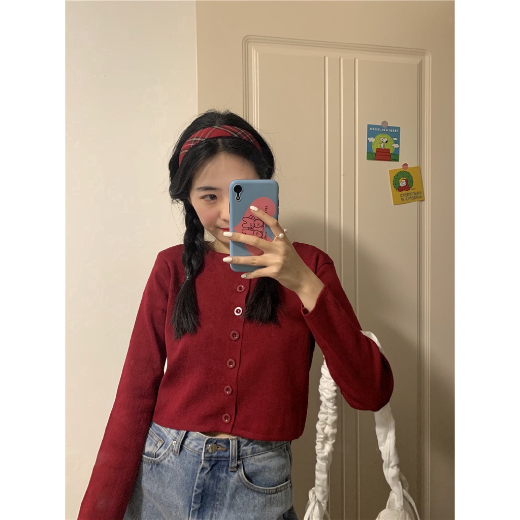 IELGY Áo Khoác Len Dệt Kim Mỏng Tay Dài Thời Trang Xuân Hè Cho Nữ