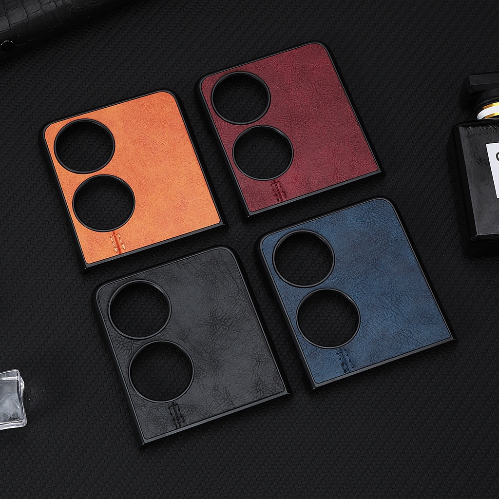 Bao Da Điện Thoại Phong Cách Retro Kèm Ngăn Đựng Thẻ Cho Huawei P50 pocket