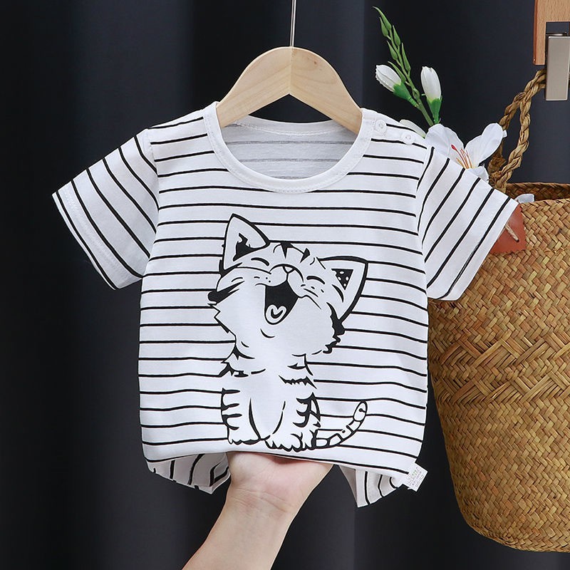 Áo trẻ em cộc tay đẹp chất cotton cao cấp cho bé 4-6 tuổi 2021