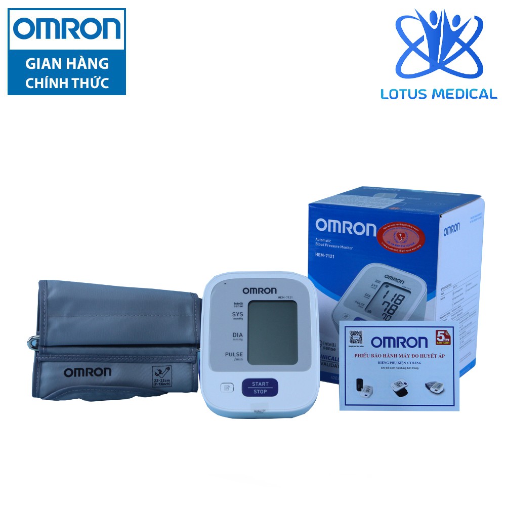 Máy đo huyết áp cổ tay OMRON HEM 7121 – Dụng cụ đo huyết áp cổ tay tự động