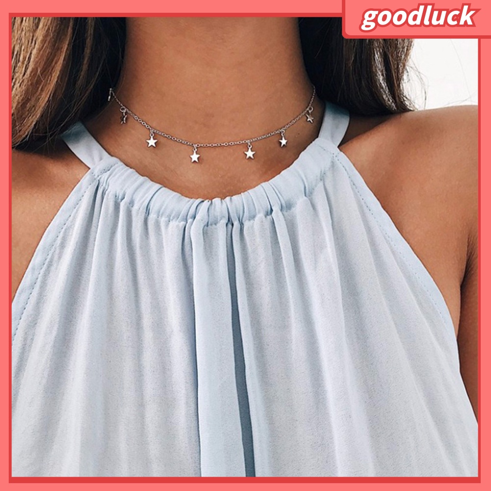 Vòng Cổ Choker Hình Ngôi Sao Năm Cánh Cho Nữ