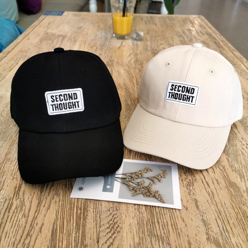 Nón lưỡi trai thêu chữ Second siêu hot 2021 phong cách Uzzlang nam nữ