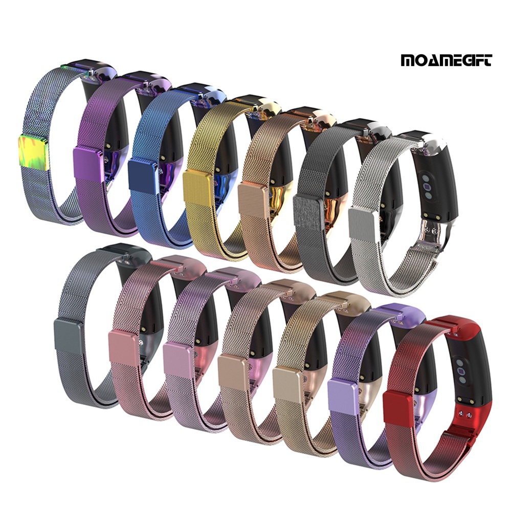 moamegift Replacement Stainless Steel Wristband Watch Strap for Huawei Honor Band 4/5