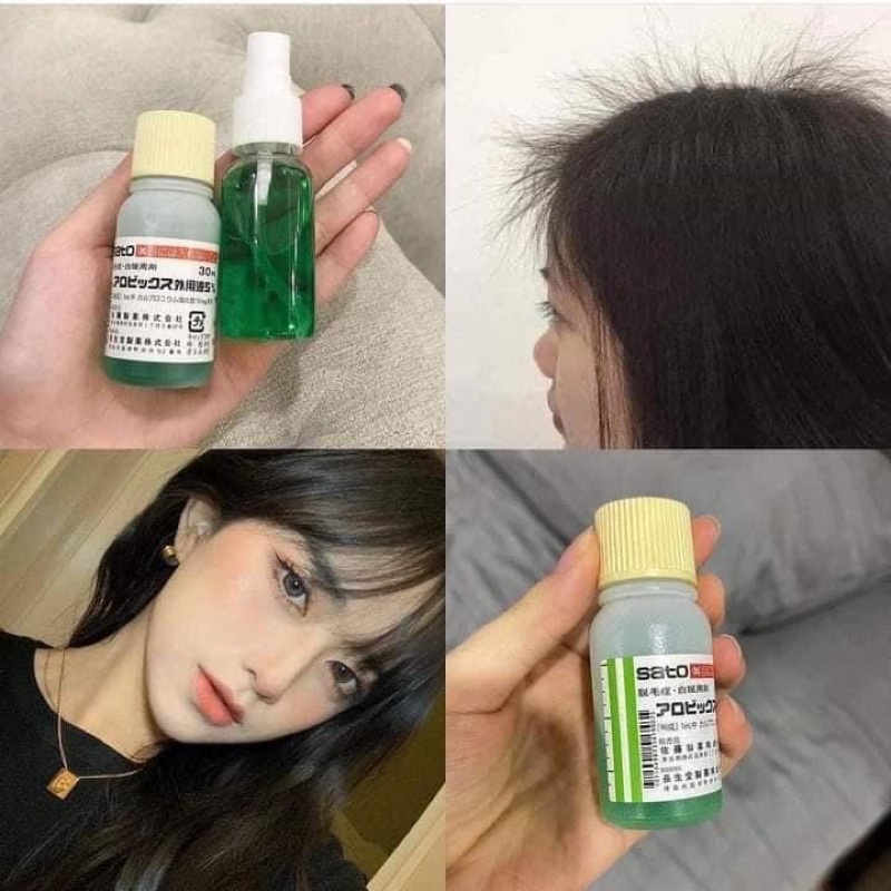 Tinh chất kích thích mọc tóc thảo dược Sato Nhật Bản 30ml ,Tách Lẻ (1 Lọ) cam kết chính hãng