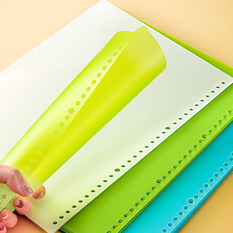 Bộ 4 Bìa nhựa tab phân trang sổ còng A5 / B5 / A4 màu trong suốt, xanh dương Bìa nhựa làm Binder