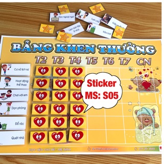 Bảng sticker khen thưởng