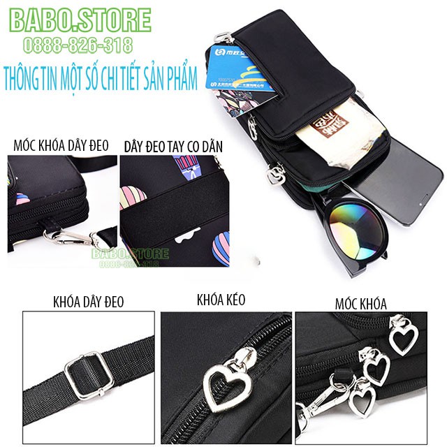 Túi đeo chéo nữ mini nhỏ xinh, cá tính, dễ thương nhiều ngăn đựng điện thoại, đi chơi, chống nước hiệu quả đẹp, giá rẻ | BigBuy360 - bigbuy360.vn