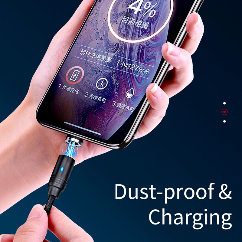 Dây cáp sạc HOCO U76 chính hãng dây nylon bện từ tính cổng micro usb type-c cho