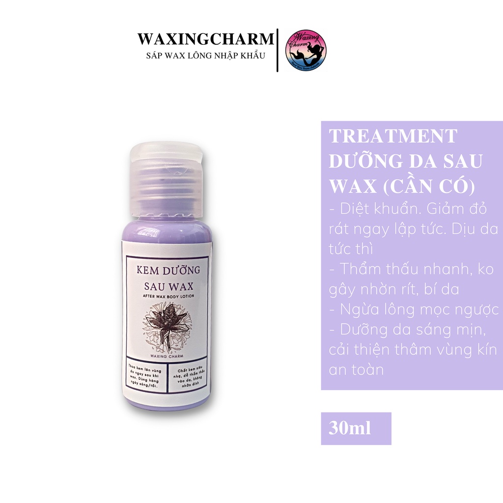 50ml Lotion Jax wax dưỡng da và giảm đau sau wax, giúp sát khuẩn làm se khít lỗ chân lông, lông lên thưa và mờ dần