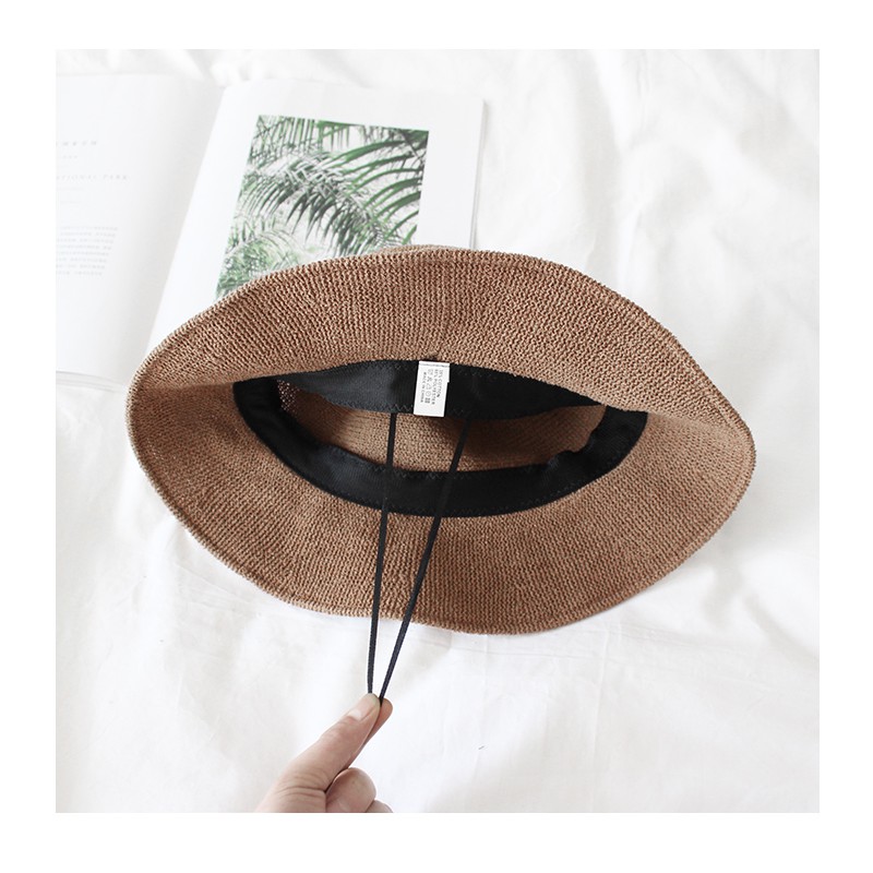 Mũ rộng vành cotton vải lanh phong cách Nhật Bản thời trang dành cho nữ