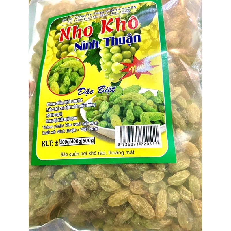 NHO XANH KHÔ LOẠI 1 ĐẶC SẢN NINH THUẬN GÓI 400G