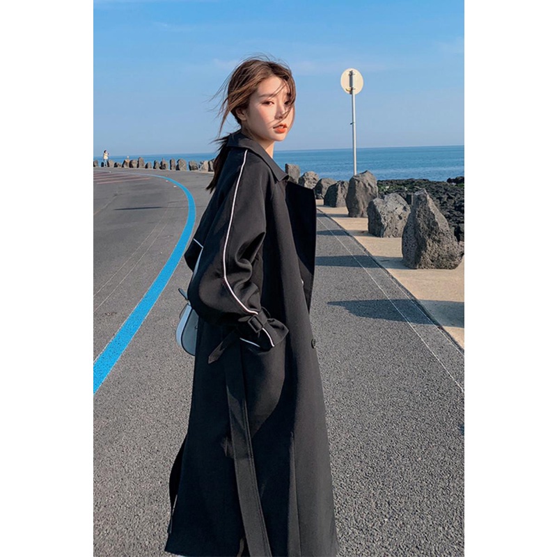 Áo Khoác Gió Dáng Dài Màu Đen Thời Trang Xuân Thu Dành Cho Nam Nữ 2021 | BigBuy360 - bigbuy360.vn