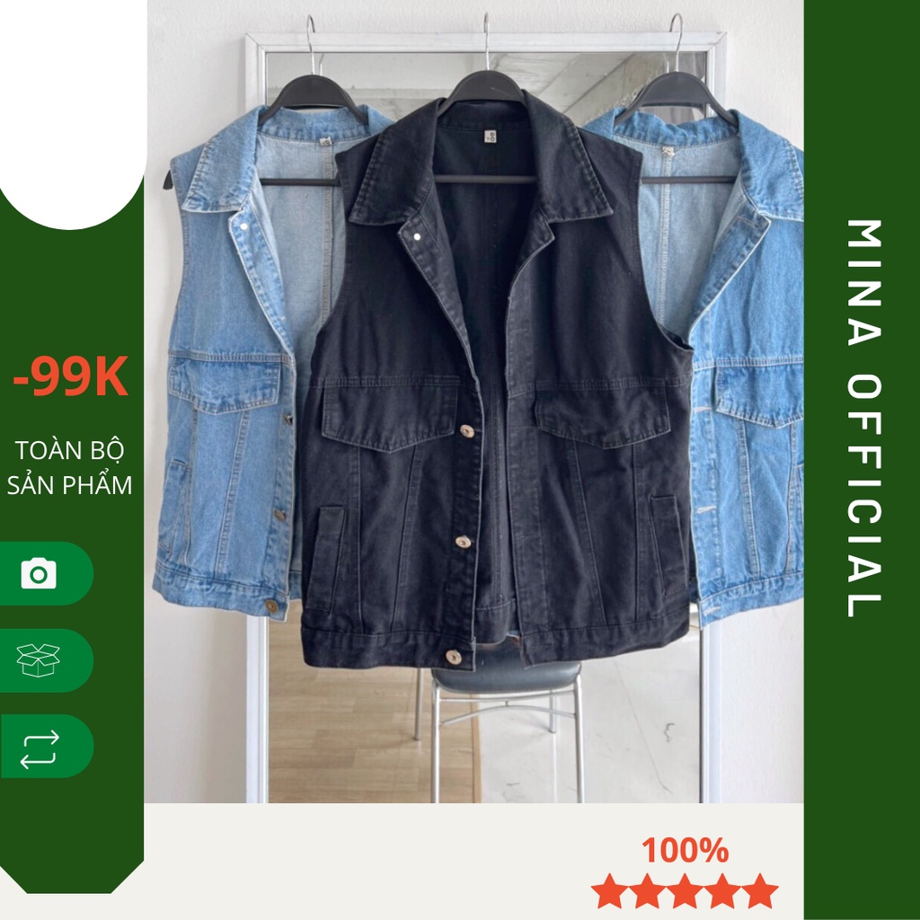 Áo khoác Jeans GILE Unisex form rộng nam nữ oversize phong cách Ulzzang OVE002