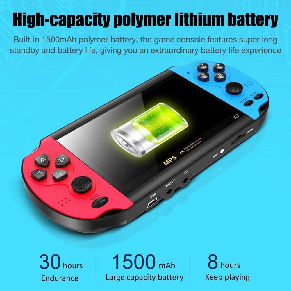 Máy chơi game cầm tay X7 màn hình 4.3 inch 8gb 900 trò - Kèm thẻ nhớ - Dung lượng pin trâu - Bảo hành 12 tháng