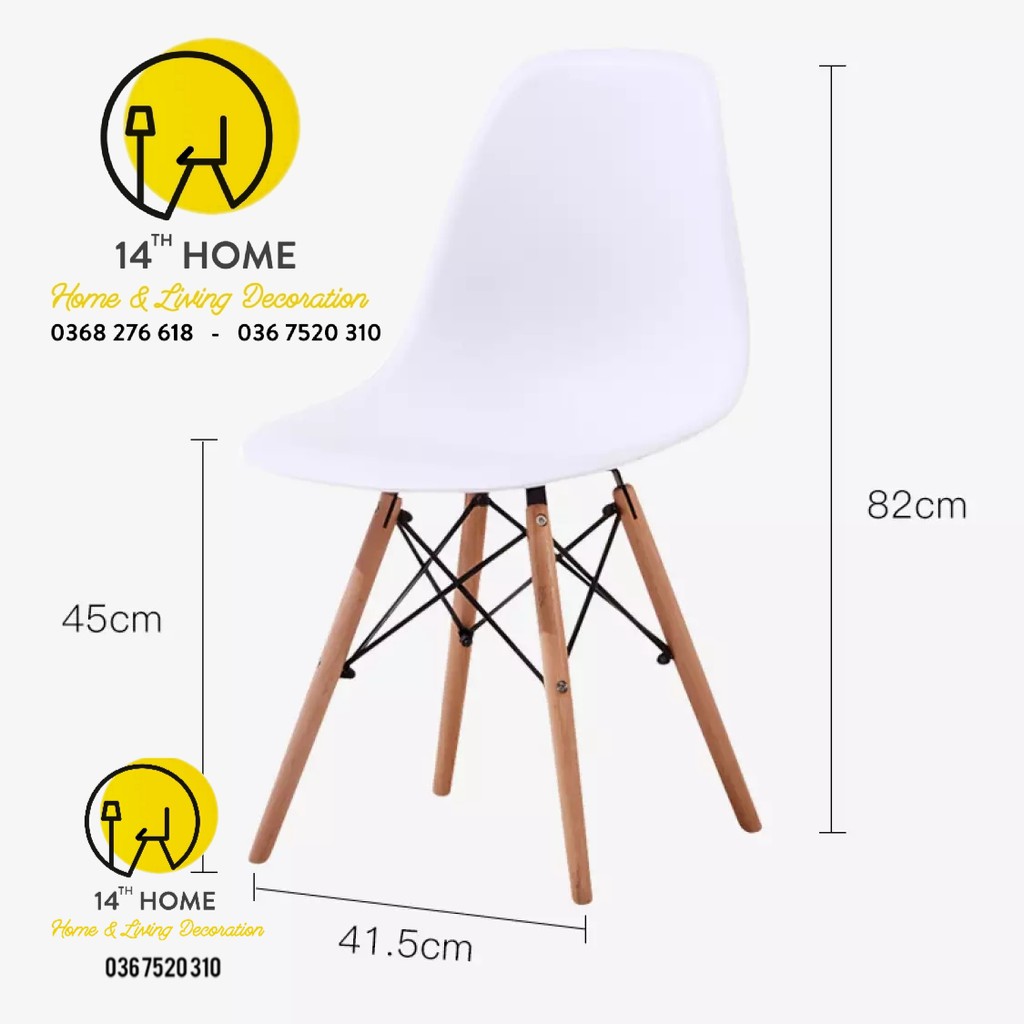 Bộ Bàn Ghế Eames (1 Bàn + 2 Ghế ) -Chọn Màu Bàn Ghế Nội Thất Phòng Khách