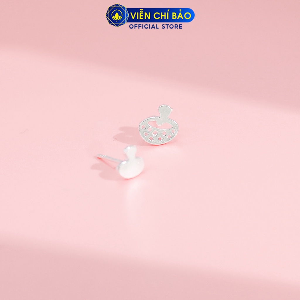 Bông tai bạc nữ hình cây nấm chất liệu bạc 925 thời trang phụ kiện trang sức nữ thương hiệu Viễn Chí Bảo E064
