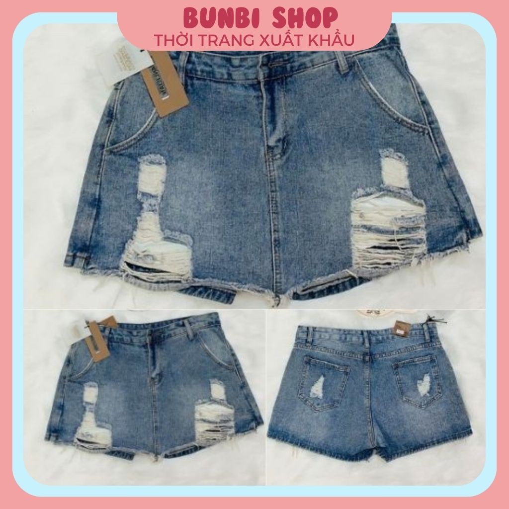 Quần short nữ, quần Jean việt nam xuất khẩu siêu đẹp, dáng rách trẻ trung cá tính