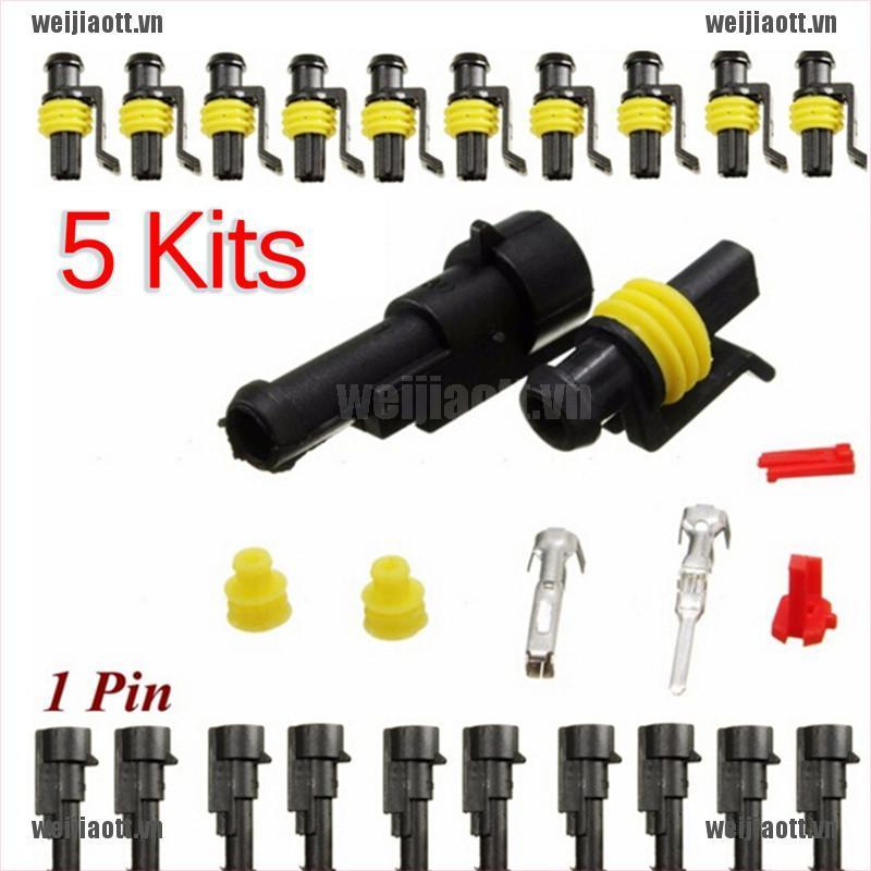 Set 5 Cầu Chì 1pin Chống Nước Cho Xe Ô Tô
