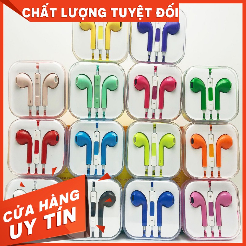 Tai Nghe EarPods Thời Trang - TaiNghe Jack 3.5 Sử Dụng Tốt Cho Mọi Điện Thoại IPhone Và Android (Trắng --> Tím)