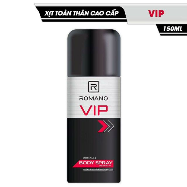 Xịt toàn thân cao cấp Romano Vip 150ml