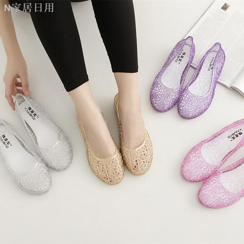 Sandal Đính Pha Lê Phong Cách Thần Tiên Phong Cách Hàn Quốc Dễ Phối Đồ Dành Cho Nữ☼♟Giày Sandal Bằng Nhựa Trong Suốt Thời Trang Mùa Hè Cho Nữ