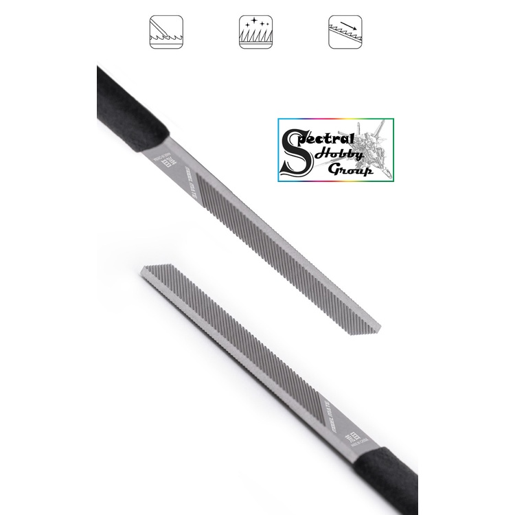 Dụng cụ nhám dũa Galaxy 2 mặt mài mịn mô hình metal double sided grinding flat file fine/coarse