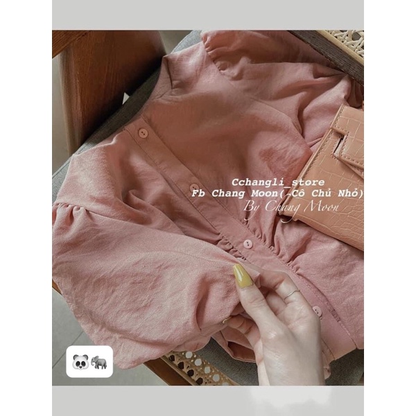 Váy hồng rúm eo