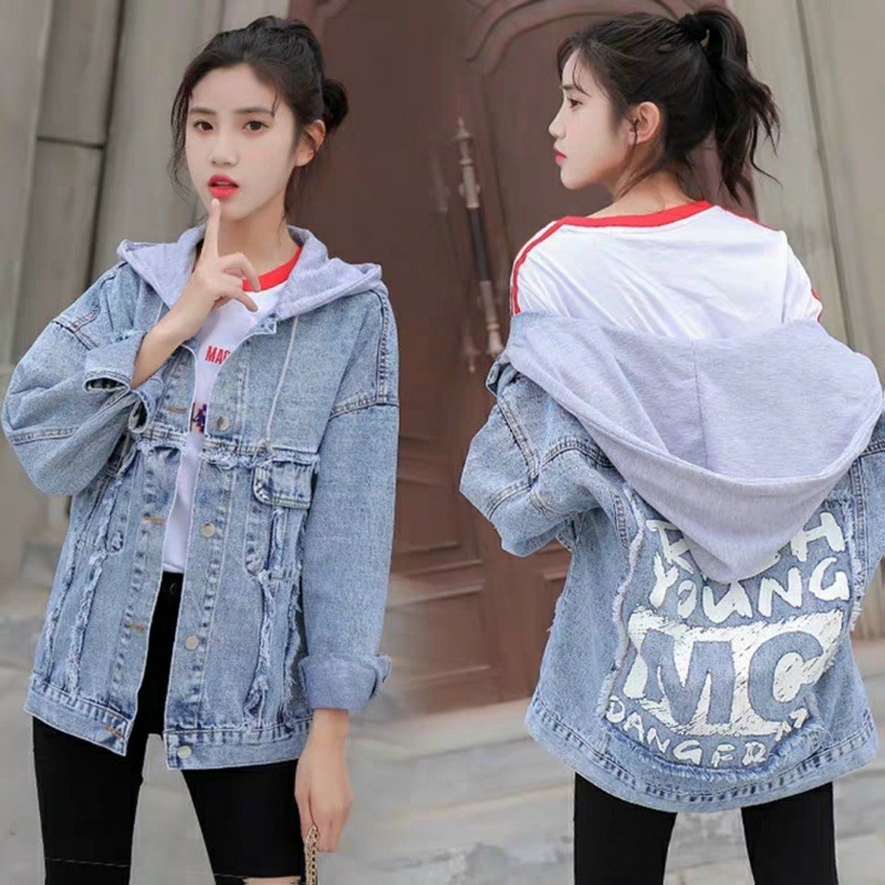 [ Ảnh thật ] Áo khoác Jeans Unisex Rich MC