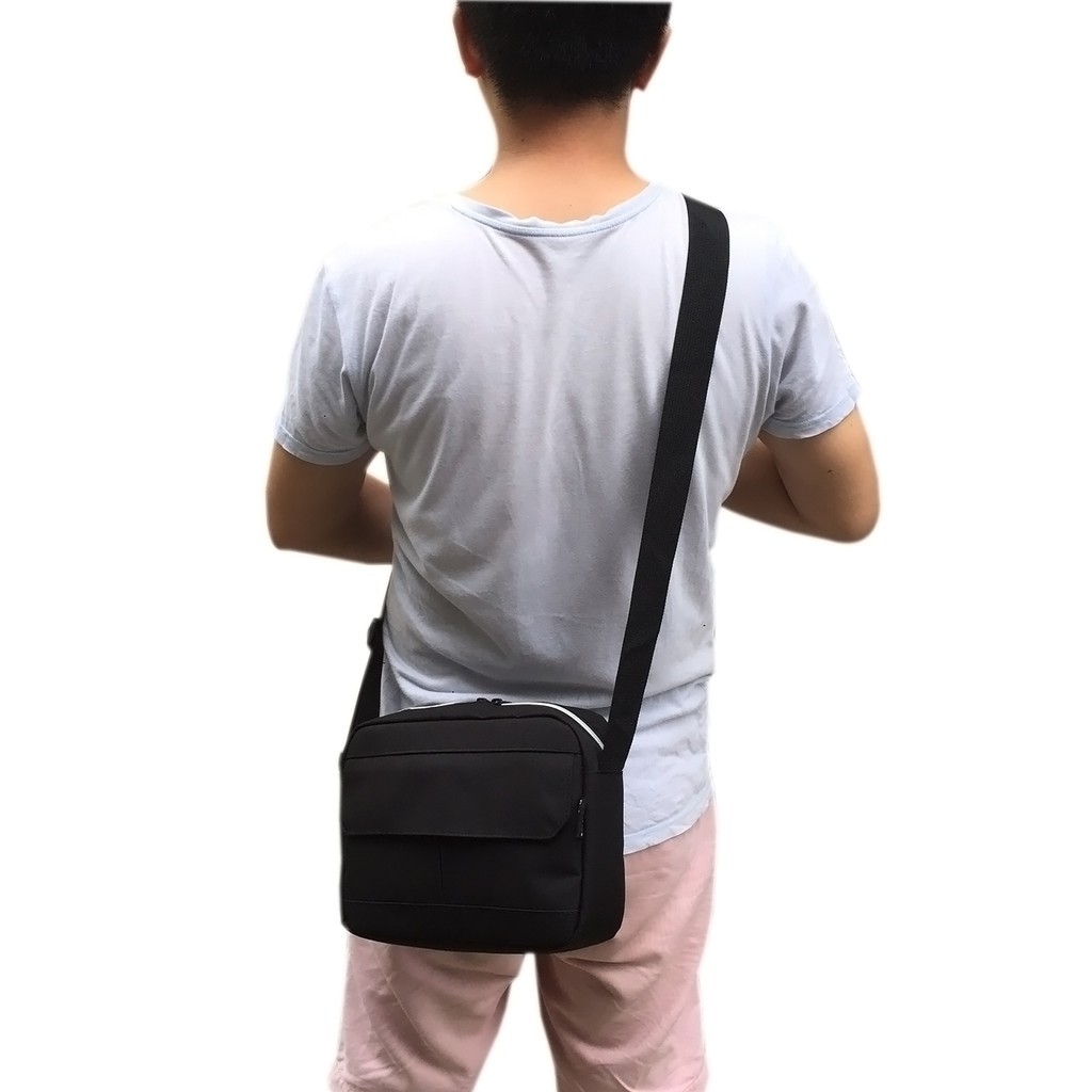 Túi đeo chéo nam mini chất PVC chống thấm size 27cm vừa ipad, tập vở, điện thoại