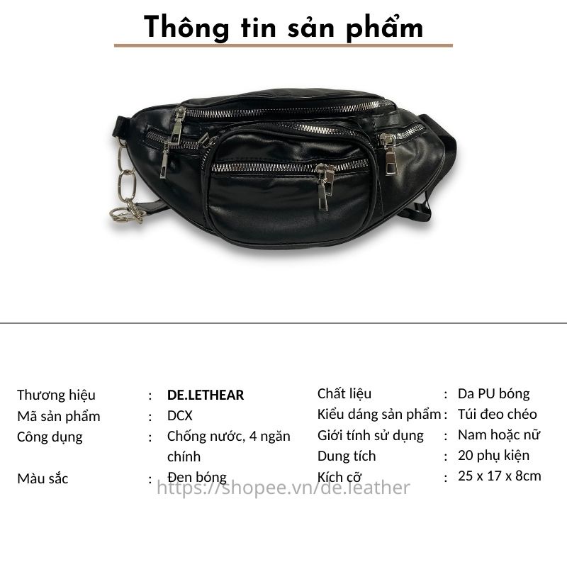 TÚI BAO TỬ XÍCH, TUI ĐEO CHÉO NỮ 🌸HÀNG MỚI VỀ🌸 TÚI ĐEO HÔNG UNISEX DA MỀM CAO CẤP CHỐNG NƯỚC, NHIỀU NGĂN KHÓA TIỆN LỢI
